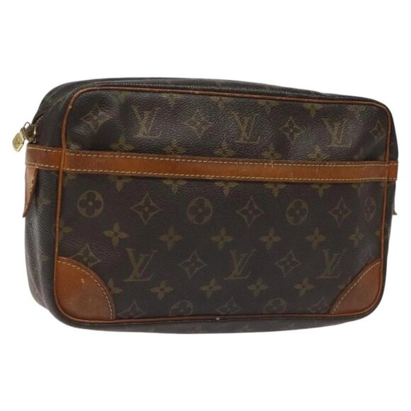 LOUIS VUITTON Monogram Compiegne 28 Clutch Bag M51845 LV Auth - Picture 1 of 16